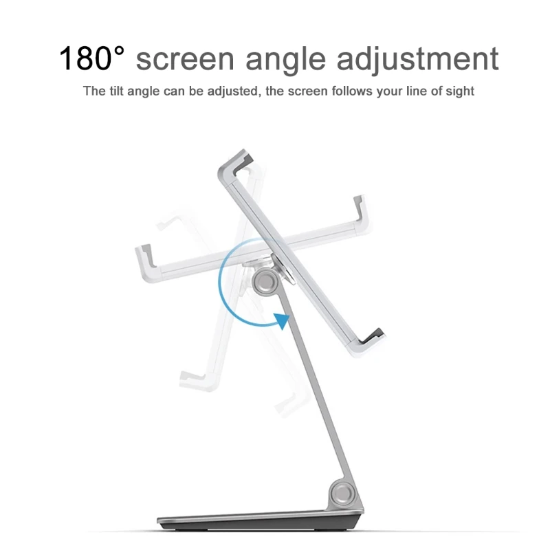 

Adjustable Aluminum Tablet Stand Multi-Angle Non-slip Desk Tablet / Phone Holder 360Rotation for pad 3.5-10 Inch Tablet