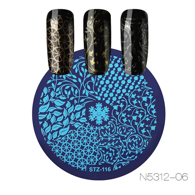 N5312-06 ROSALIND резиновый штамп для ногтей штамповки пластин штамп скребок с шапкой шаблон все для маникюра верхний гелевый штамп для дизайна ногтей - Цвет: N5312-06