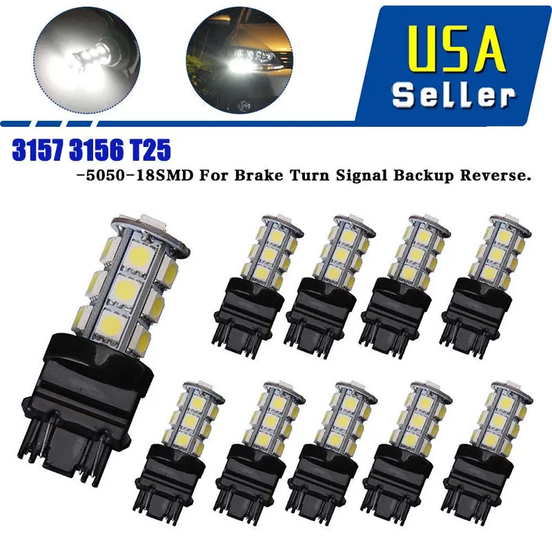 T25 3156 3157 светодиодный светильник супер яркий белый 18SMD светодиодный сигнальный светильник задний тормоз Стоп обратный резервный светодиодный светильник Автомобильный светодиодный светильник для бега