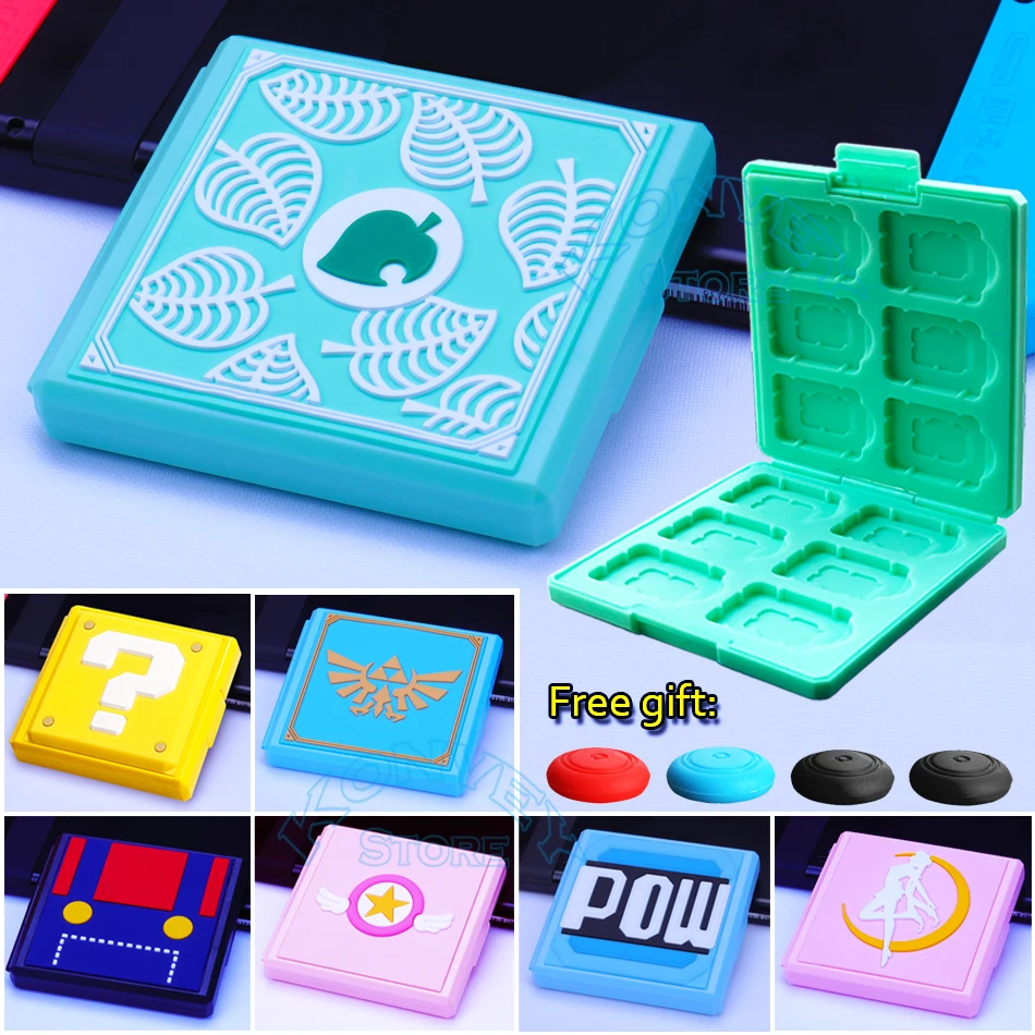 

For Nintend Switch Pink Cute Anime Game Card Case Cover Animal Crossing Series SD Cards Storage Box for Nintendo Switch/Lite