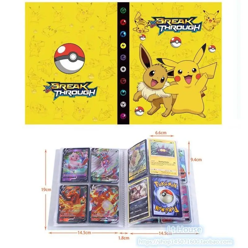 

Cartão de Pokémon, álbum de fotos, desenho animado, TAKARA TOMY, novos produtos de anime, 240 cartões de jogos VMAX GX EX.