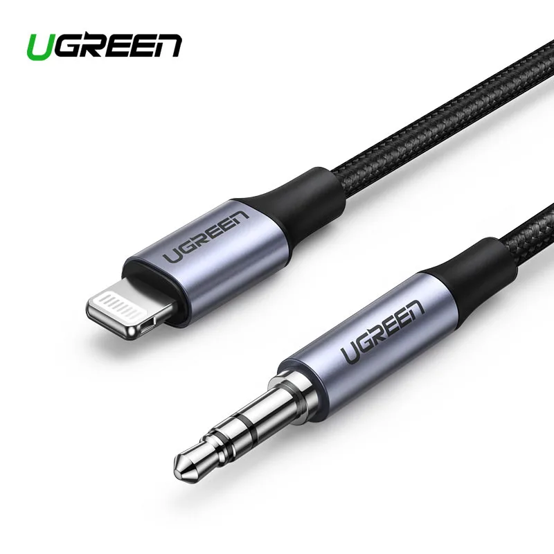 Ugreen MFi Lightning до 3 5 мм Aux кабель для iPhone 11 Pro Max X 7 штекер 1 м автомобильный конвертер