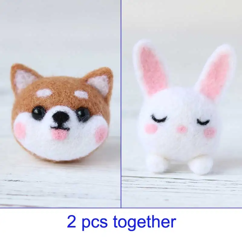 2020 не работа ручная шерсть войлок с изображением лисички Олень Кролик Собака