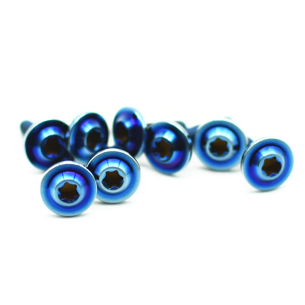 

M4 x15mm Ti Bolt Titanium Bolt Windshield Screw Modified for S1000rr Yamaha 155 modified Burned Blue Color Titanium Screws