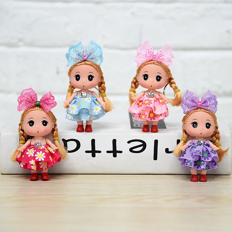 9 см большим бантом и цветами в стиле Принцесса путать кукла малыш пухленький