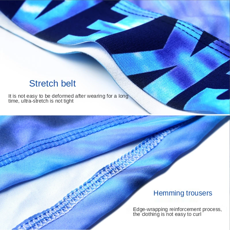 Men's Boxer Briefs Ice Silk Seamless Ultra-thin Personality Trend Summer Summer Breathable Boxer Sexy Underwear 3 Pcs Gift Box