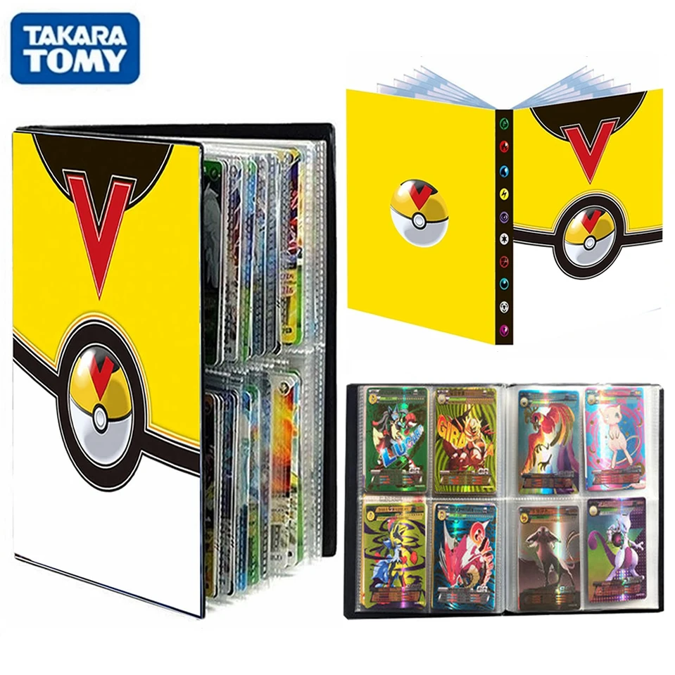 

4 карманных альбома Pokemon 240 карточная Книга аниме Покемон книга для Коллекционеров Карт связующая игра держатель папка мультфильм дети игру...