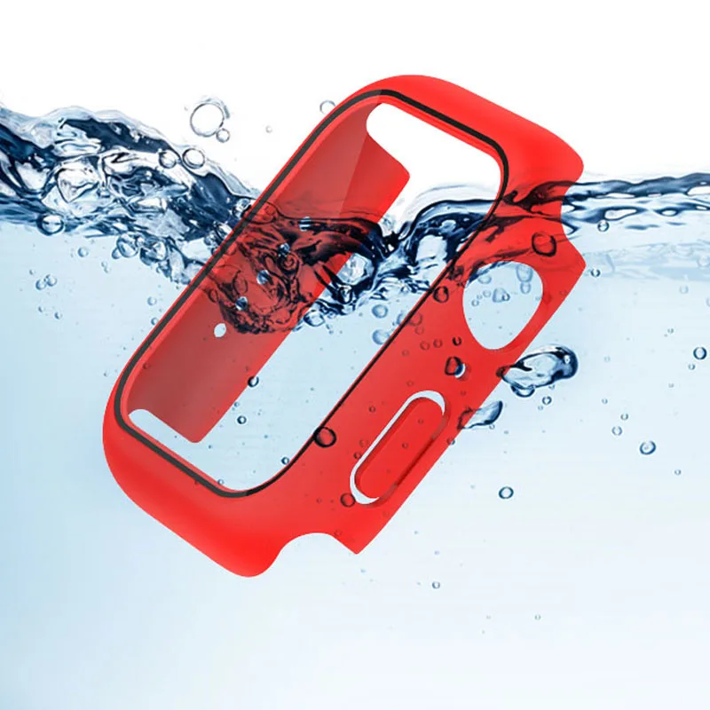 Glass+Cover For Apple Watch case 45mm 41mm for iWatch case Accessorie bumper+Screen Protector for Apple watch serie 7 full cover