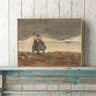 Винтажная картина маслом на холсте постер шторм смотреть портрет морской пейзаж Воспроизведение изображений галерея Настенная картина Декор