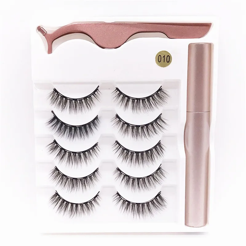 5 пар/набор 3D Магнитный ресницы ручной работы накладные подводка для глаз
