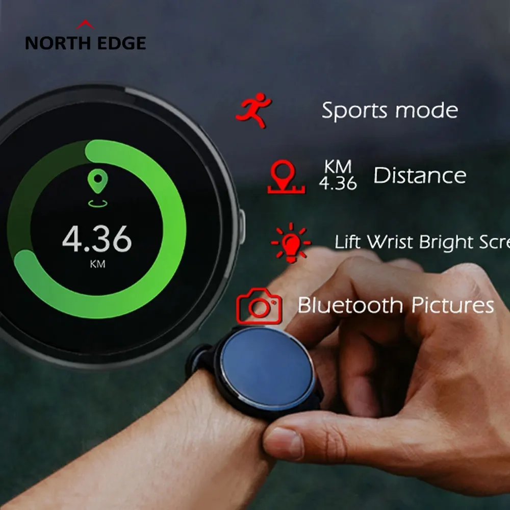 Умные часы North Edge Keep E101 EGG & PPG спортивные с монитором сердечного ритма Bluetooth IP67