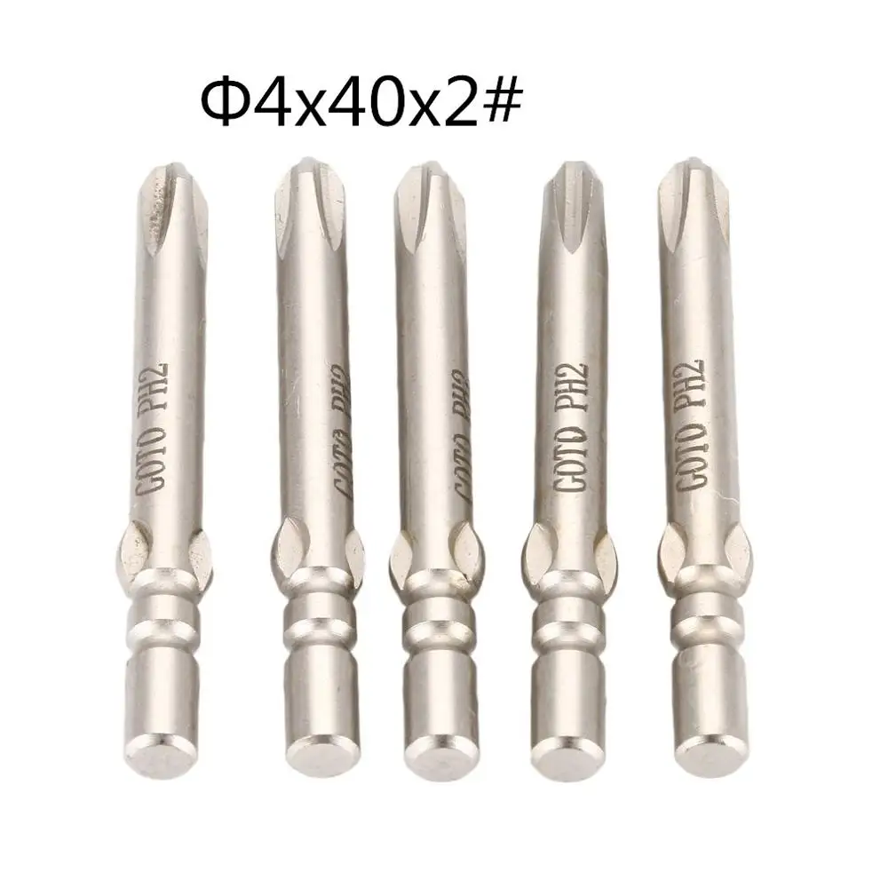 Розовый 5Pcs S2 Steel Magnetic Precision Philips Screwdriver Bits Set Cross Tip Hex Screwdriver Screw Hand Repair Opening Tools - Цвет: Розовый