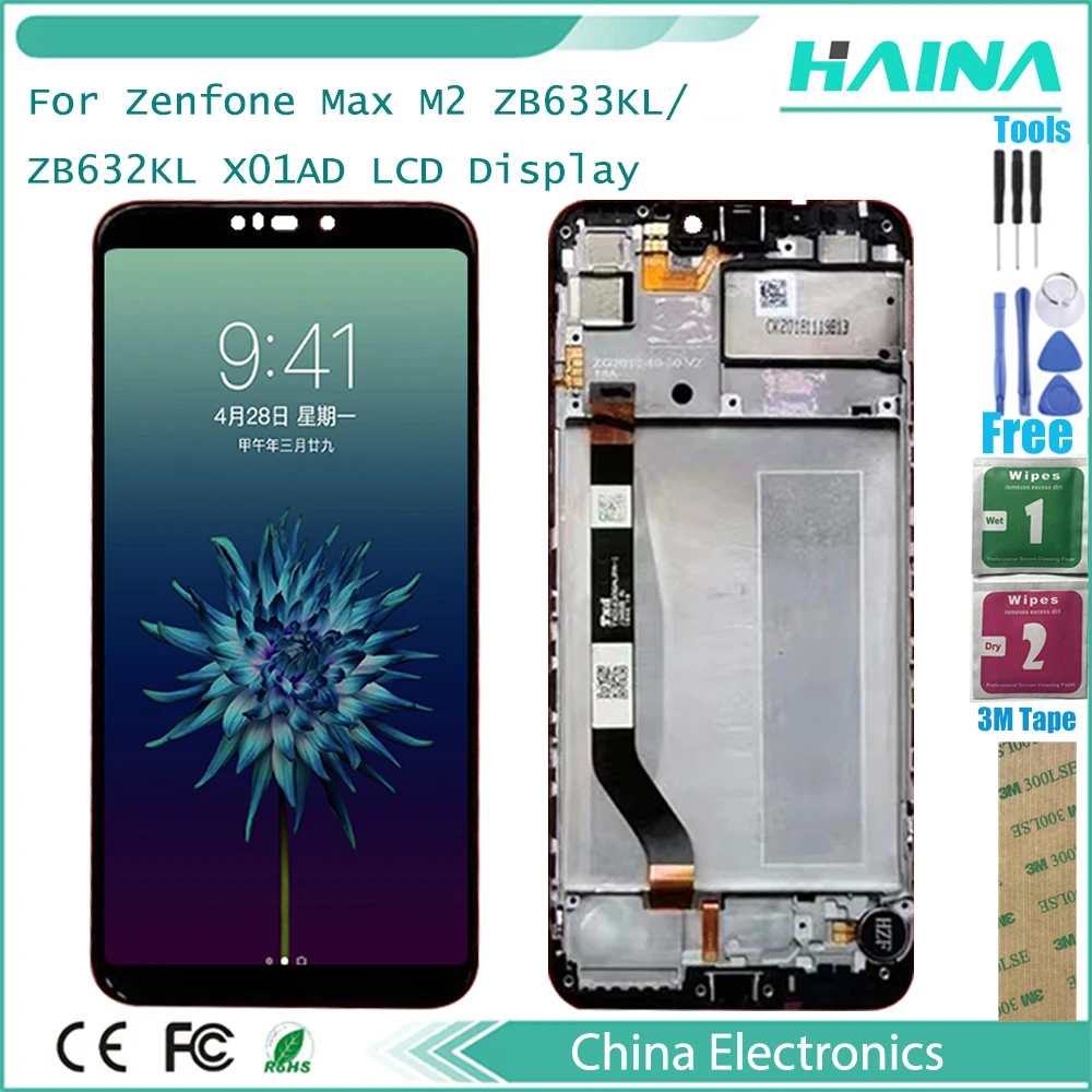 ЖК дисплей 6 26 дюйма для Asus Zenfone Max M2 с сенсорным экраном и дигитайзером в сборе ZB633KL