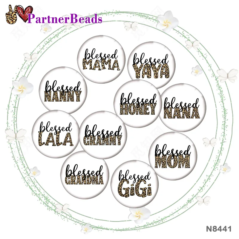 

GiGi MOM YAYA 12mm//18mm/20mm/25mm Round photo glass cabochon demo flat back Making findings PartnerBeads N8441
