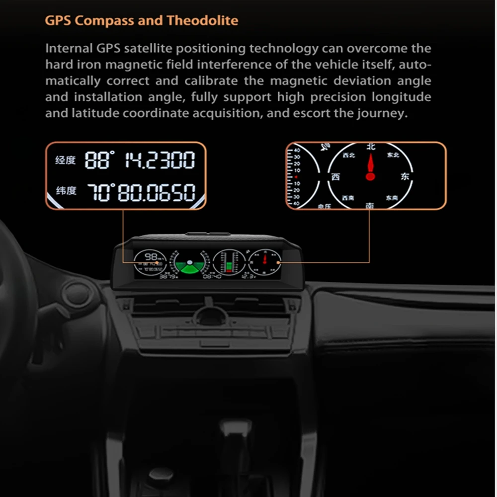 Новый Go 2 Gps Автомобильный дисплей измеритель скорости наклона компас