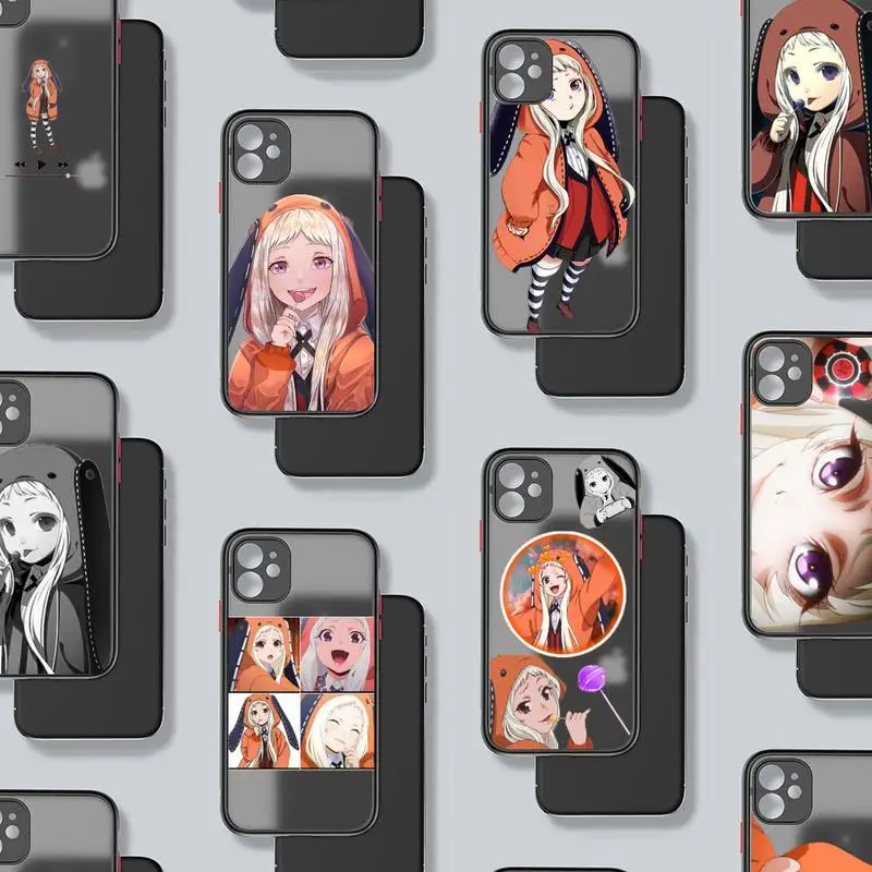 

Crazy Excitement Kakegurui Runa Phone Case Matte Transparent for iPhone 7 8 11 12 s mini pro X XS XR MAX Plus mobile bags coque