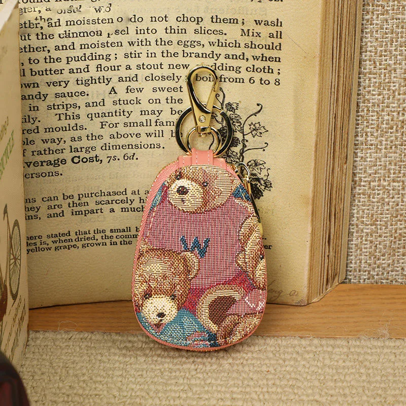 

2021 new key case female cute mini coin purse car key cover waist hanging