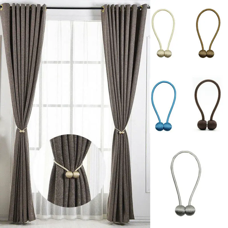 Magnetic Pearl Ball Curtain Tiebacks Tie Backs Holdbacks Buckle Clips Accessory Rods Accessoires Home Decor |