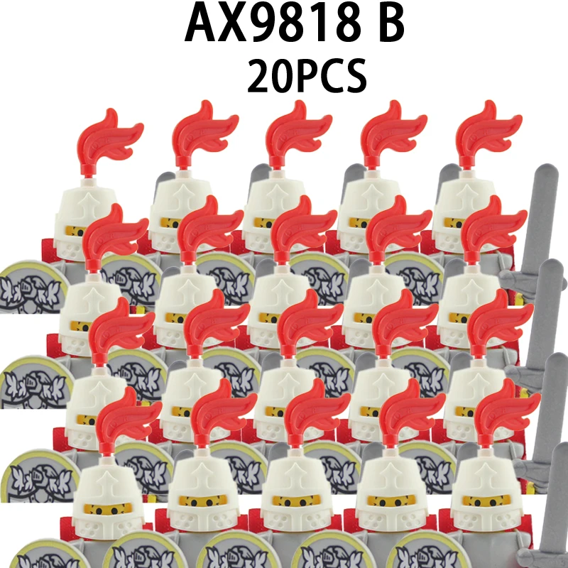 Римские Рыцари строительные блоки средневековые Военные солдаты фигурки