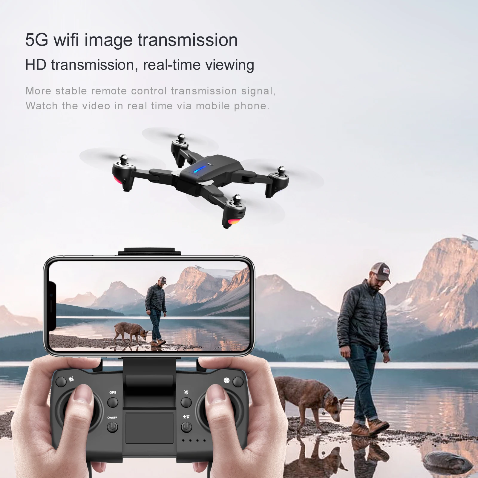 

X7GW 4K/6K HD 5G WIFI With Dual Camera RC Drone GPS Positioning Auto Return Follow Me Professional Aerial Photography Quadcopter