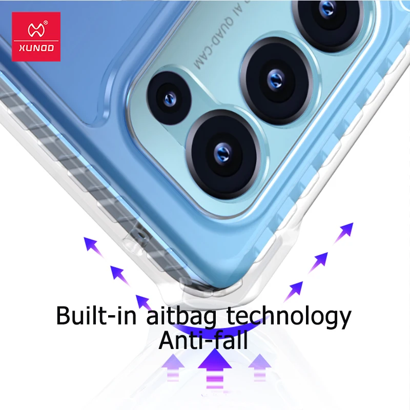for oppo find x3 lite xundd shookproof protection phone case with airbag technology transparent shell for oppo find x3 lite case free global shipping