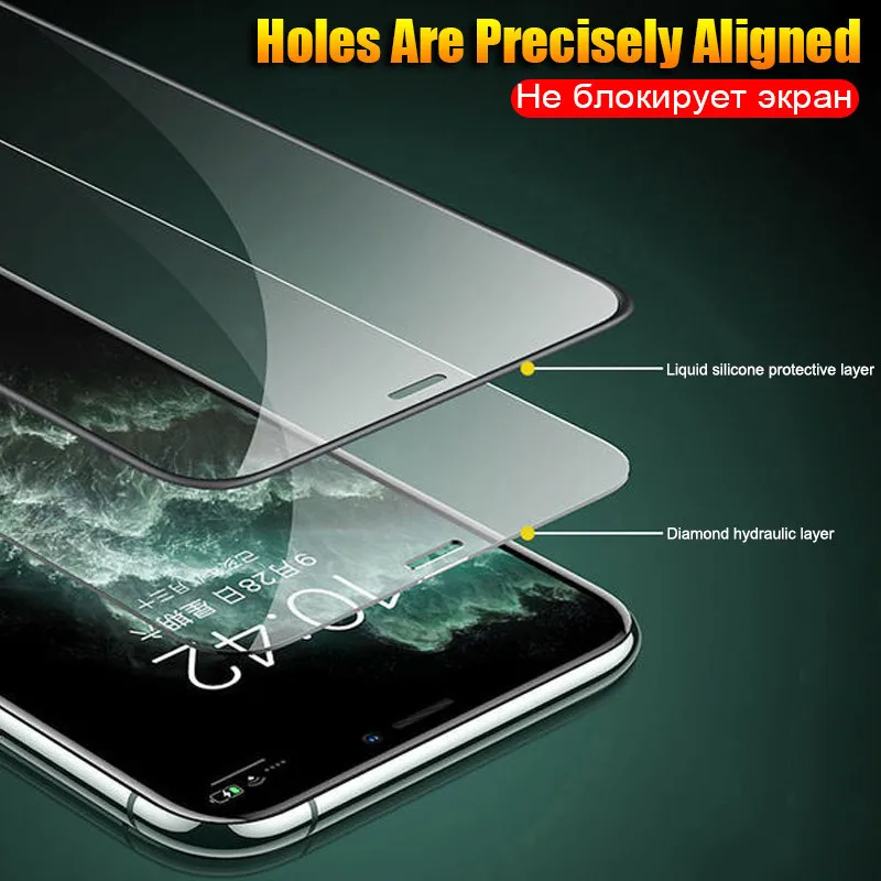 2 шт полное покрытие Защитное стекло для IPhone 7 8 6 6s Plus закаленное 11 Pro X XR XS