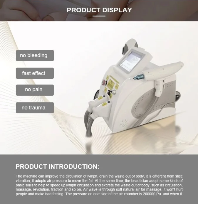 

2 in 1 IPL SHR /OPT/Elight hair removal and Q-switch nd yag laser removal tattoo removal