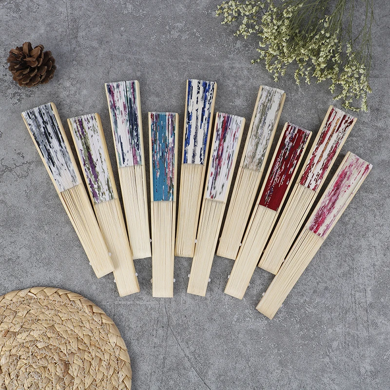 

Silk Fan Chinese Japanese Style Folding Fan Wedding Fan Art Gifts Dance Hand Fan Vintage Bamboo Folding Hand Held Flower Fan