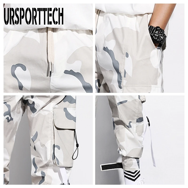 Брюки-карго мужские камуфляжные в стиле хип-хоп джоггеры спортивные штаны