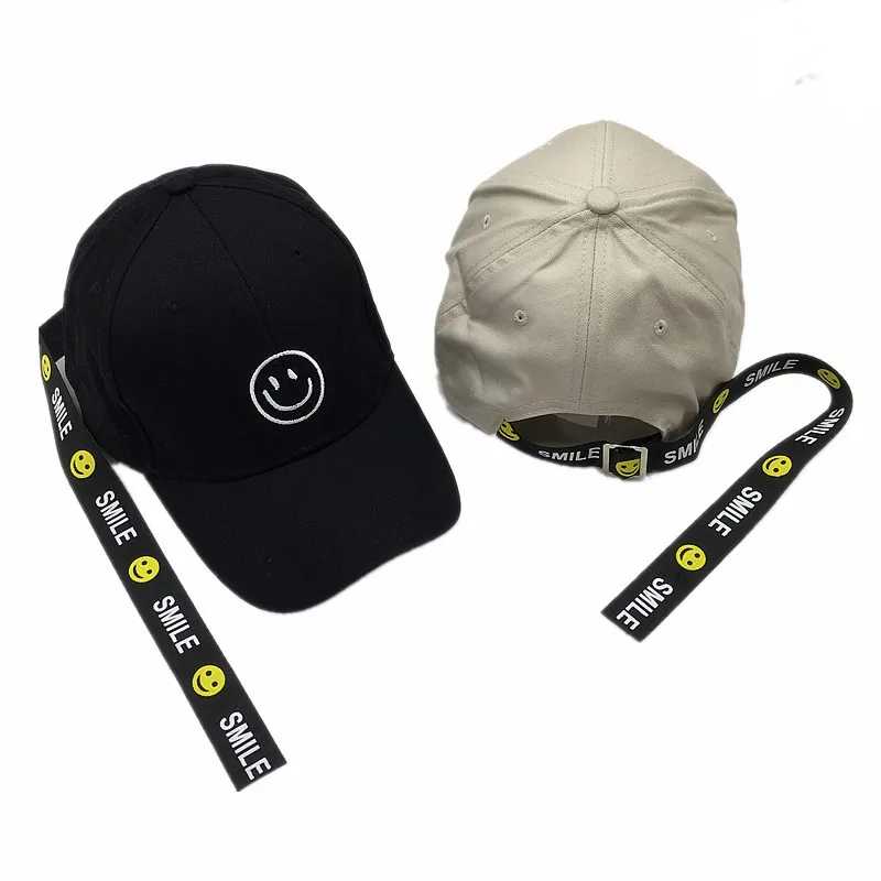 

Fashion Accessories Women Hat Adjustable Baseball Hat Cotton Hip Hop Cap Unisex Spring Sun Hat Snapback Hats Smile Baseball Cap