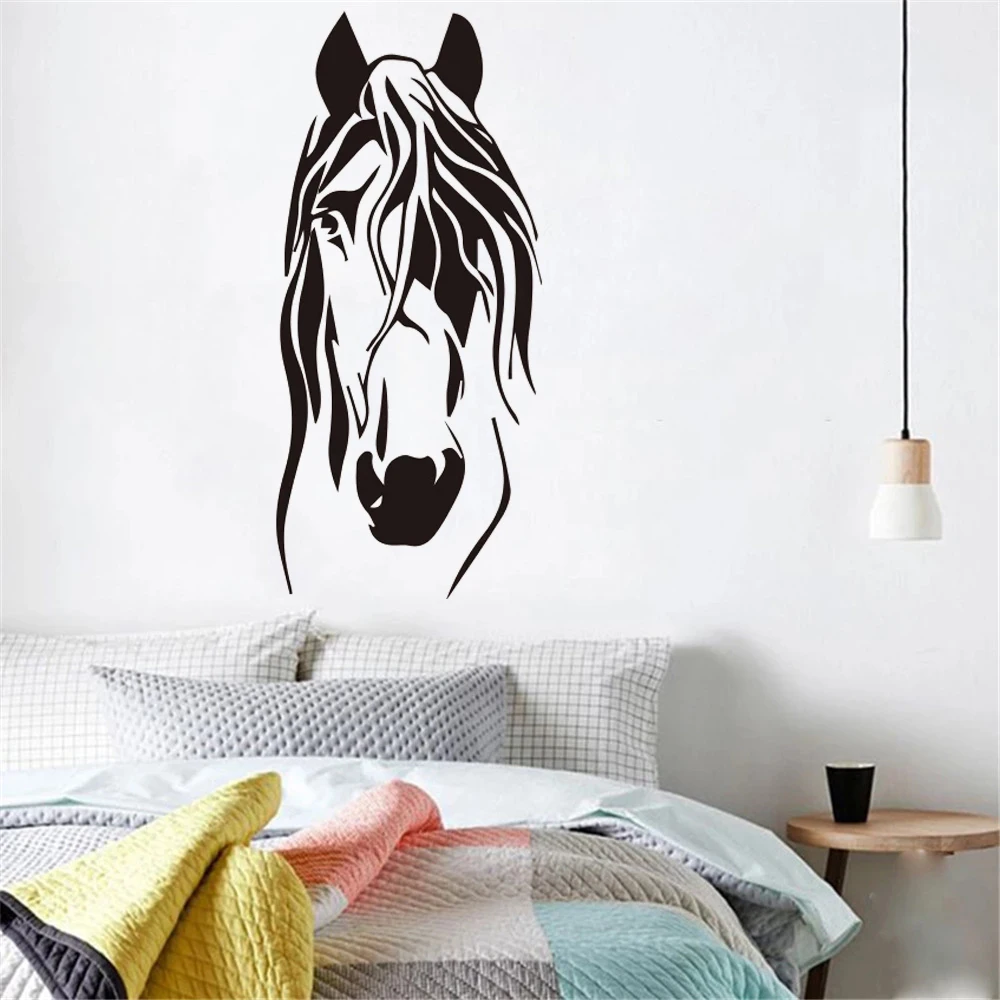 

Cartoon Funny Horse Vinyl Wall Stickers Decor For Living Room Bedroom Kids Room Decoration Removable Wall Decals Mural Wallpaper