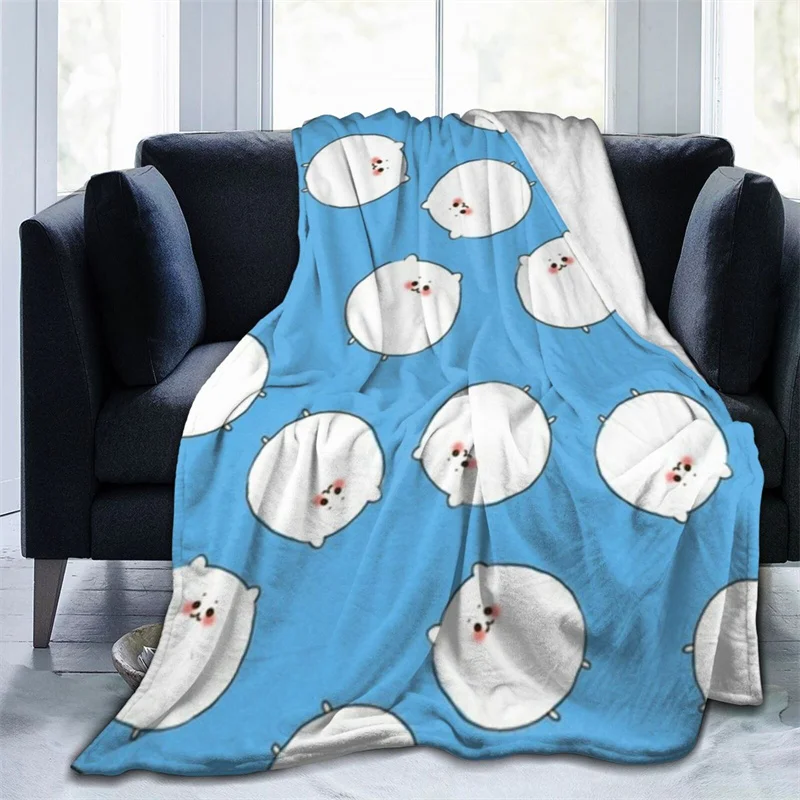 

Cartoon Fat White Navajo Cubre Camara Green Throw Blanket 3D Print On Demand Sherpa Super Comfortable For Sofa Thin Quilt