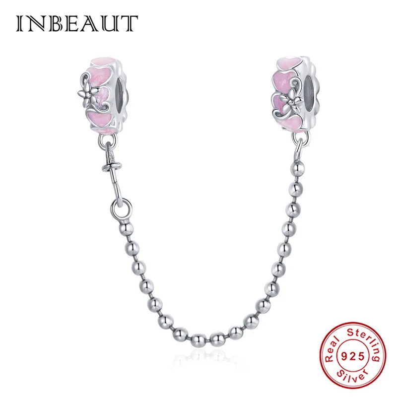 

New style purple flower beads 925 sterling silver enamel charm exquisite pendant fit original bracelet jewelry DIY woman gift