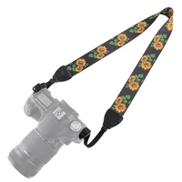 retro style cotton yard colorful pattern camera shoulder strap sunflower neck sling belt for canon nikon dlsr