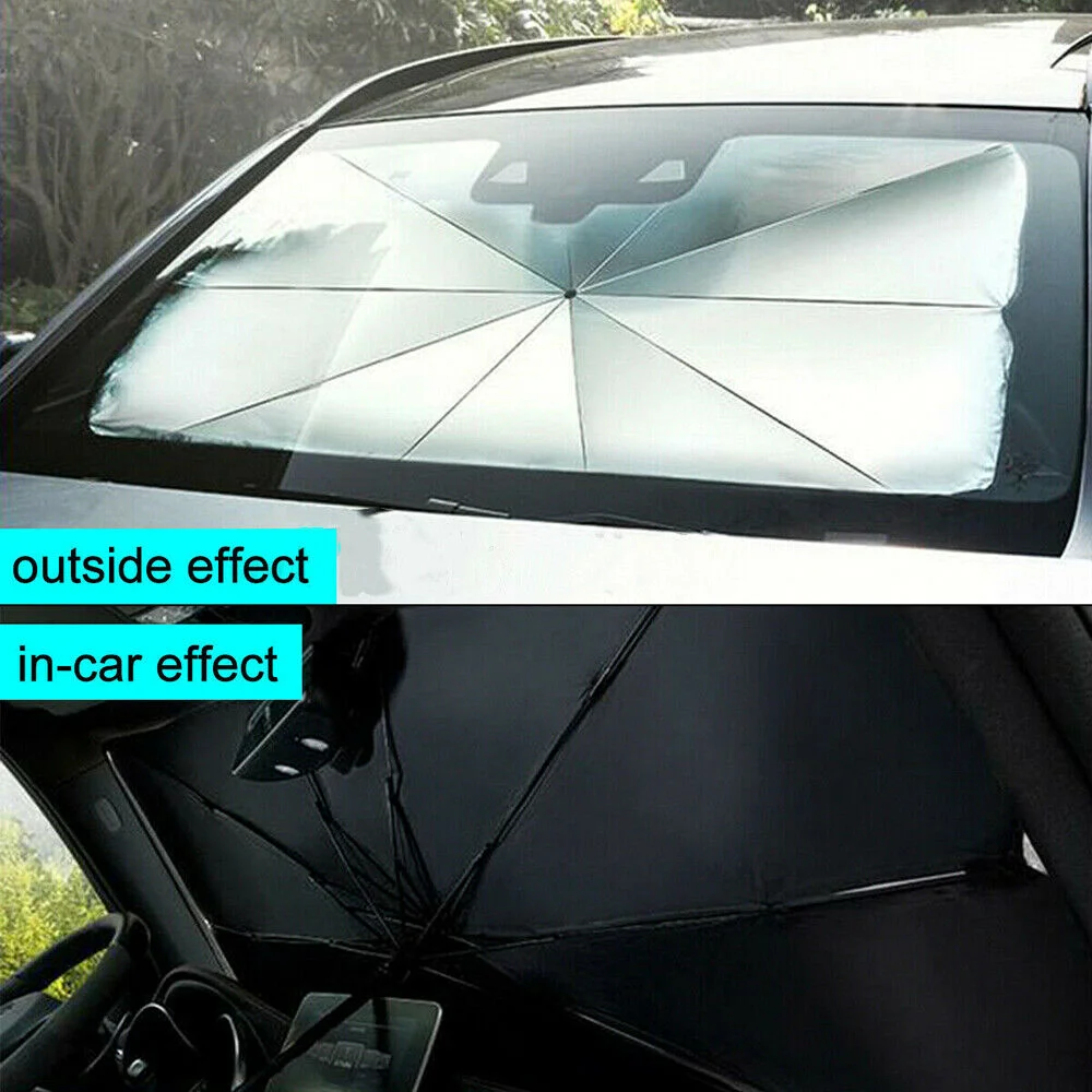 

Car Sun Shade Cover UV Protect Curtain Front Window Sunshade Covers Foldable Car Windshield Sun Shade Umbrella Accessories