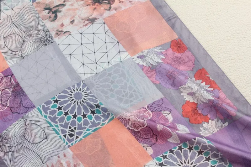 Женский длинный большой шарф из 100% чистого шелка платок с запахом 176X55 69 &quotx 21&quot