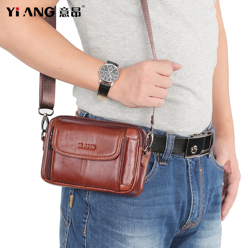 Сумка кросс-боди мужская из 100% натуральной воловьей кожи повседневный саквояж на