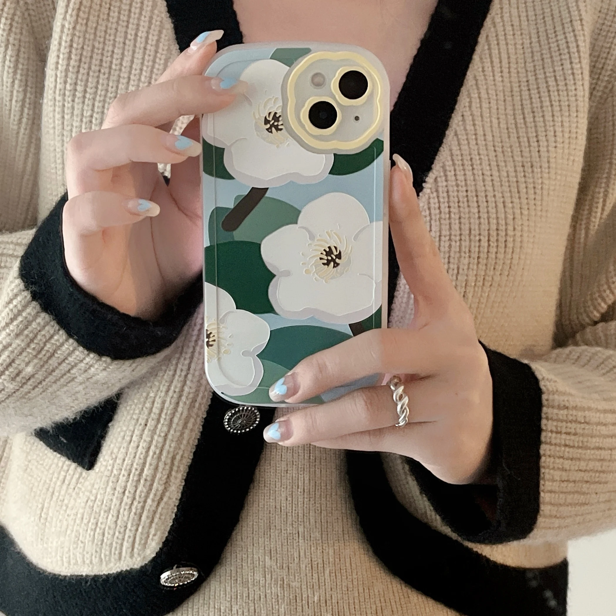 Fashion Cool Lotus Flowers Phone Case For iPhone 11 12 13 Pro XS Max X XR 7 8 Plus Lovely Camera Protect Silicone Back Cover |