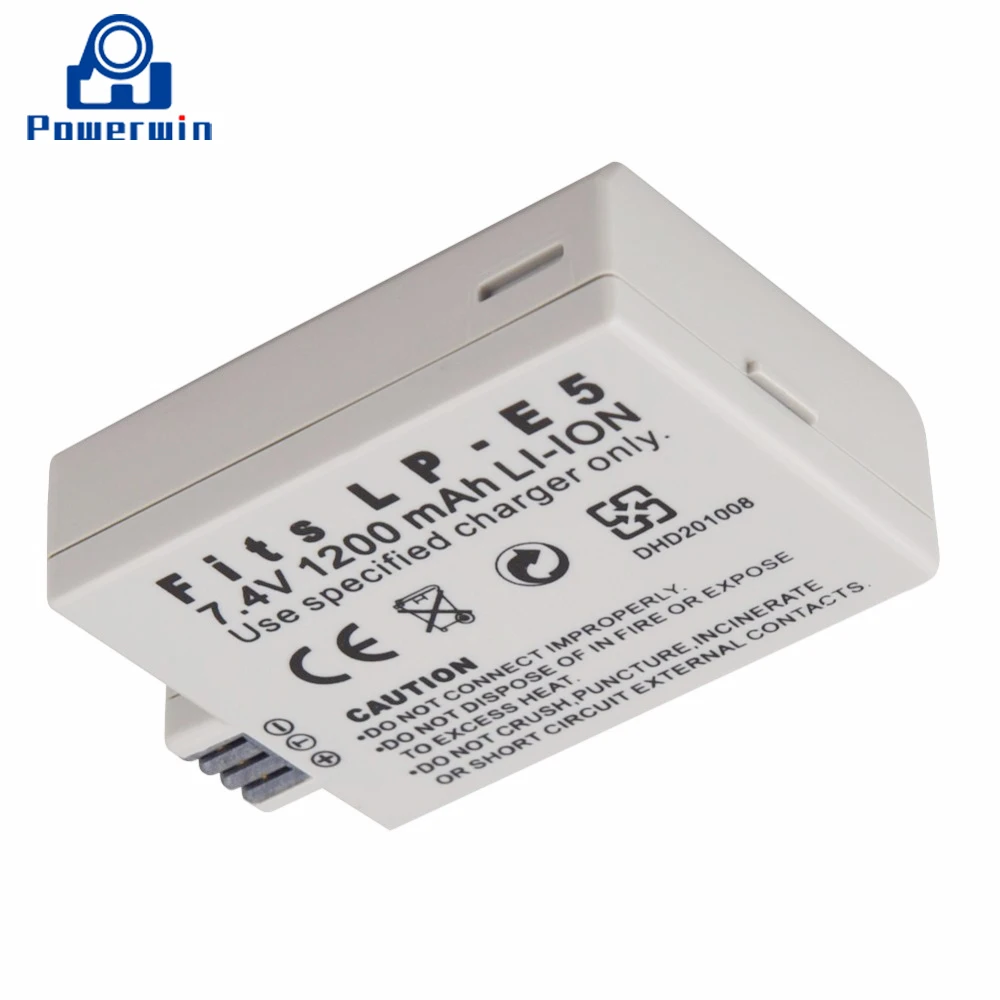 3PCS Powerwin 1200mAh 7.4V LP-E5 LPE5 LP E5 Camera Battery AU/EU/US/UK LCD Dual Charger For Canon 450D 500D 1000D Kiss X3 Xsi |