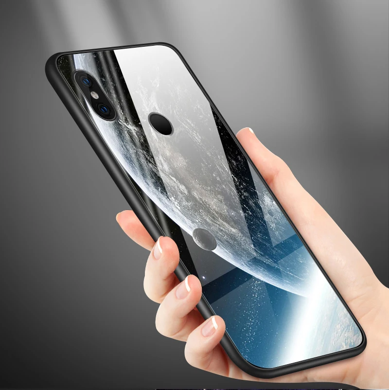 Закаленное стекло чехол для Xiaomi 6X5X8 9 SE A1 A2 Lite TPU чехол для телефона Redmi Note 4x 5A 6 7 Pro Prime противоударный жесткий чехол