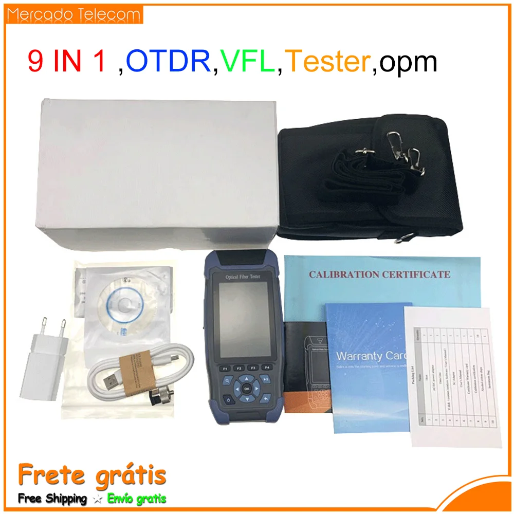 

980REV Mini Pro OTDR Reflectometer 9 Functions in 1 Device OPM OLS VFL Event Map RJ45 Ethernet Cable Sequence Distance Tracker