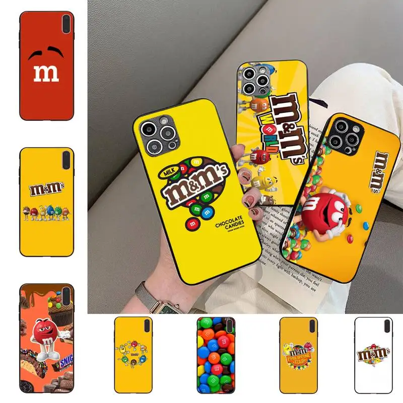 

Cute cartoon M&Ms Chocolate Box Phone Case For iPhone 11 8 7 6 6S Plus X XS MAX 5 5S SE 2020 XR 11 pro DIY capa