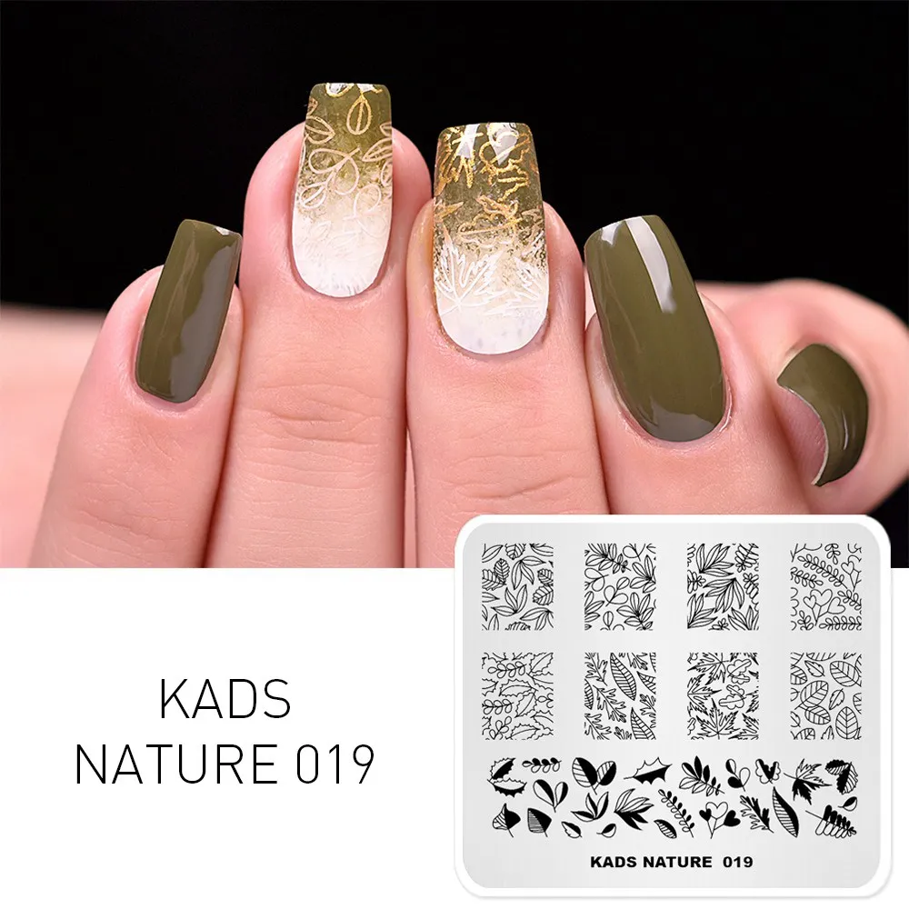 NA019 KADS, серия "природа", различные дизайнерские пластины для стемпинга ногтей, бабочки, горный диапазон, шаблоны, сделай сам, изображение, маникюрный набор тарелок - Цвет: NA019