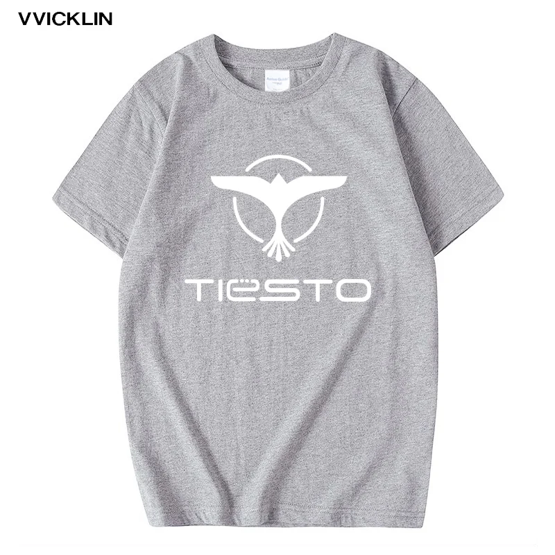 Личность Tiesto печати музыка футболка мужская брендовая Повседневная хлопковая с