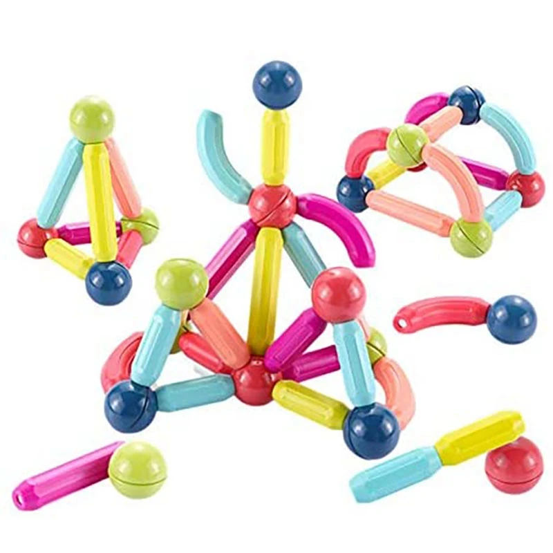 

Magnetic Building Sticks Toys Magnetic Construction Toys and Educational Stacking Puzzle Toys for Adults and Toddlers