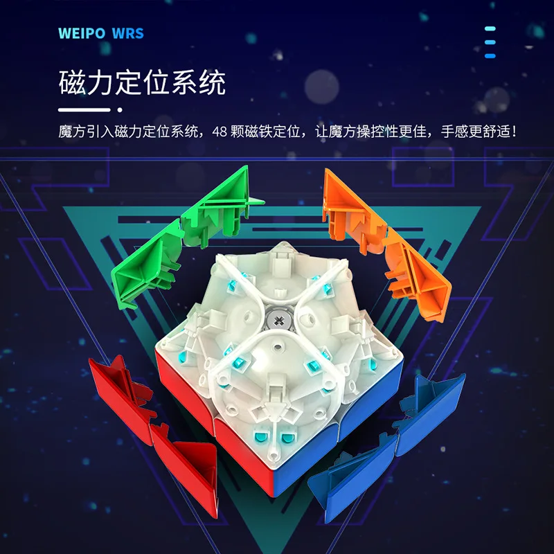 [JUDY 2021 Moyu Weipo WR S 2x2x2 magn&eacute;tico cubo m&aacute;gico profesional Anti-estr&eacute;s juguete suave de los ni&ntilde;os rompecabezas para el juego-4