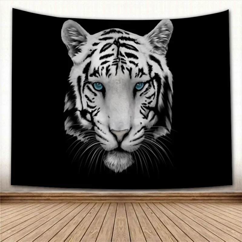 

Schöne Weiße Tiger Tapisserie Bunte Psychedelic Dekorative Teppich Wand Stoff Für Wohnzimmer Schlafzimmer Wandteppiche Zubehör