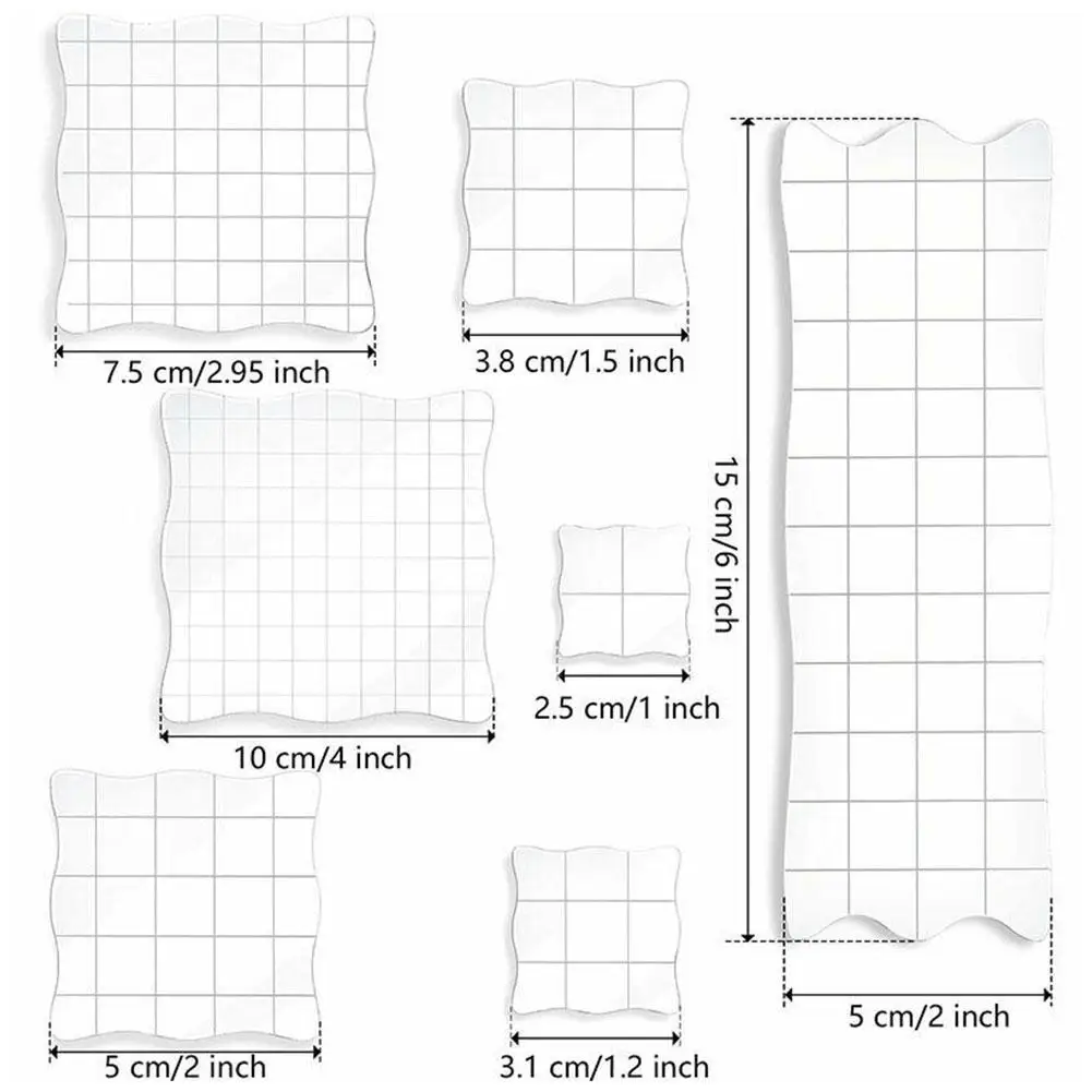 

7PCS Transparent Acrylic Transparent Seal Pad Scrapbook DIY Hand Tools