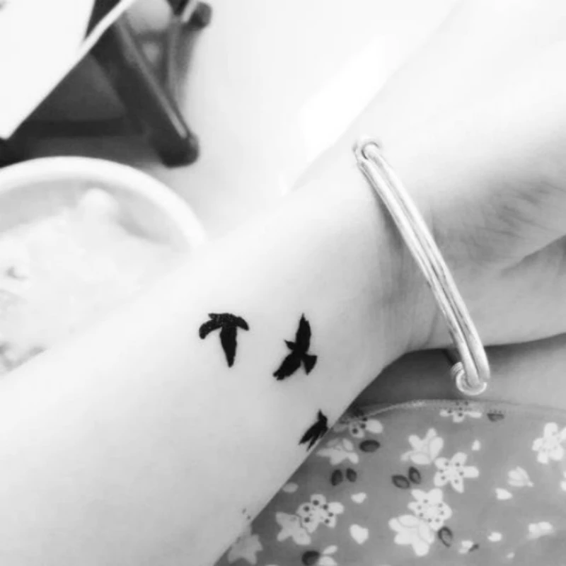 Унисекс сексуальный палец наручные флэш поддельные татуировки 2 шт./лот наклейки