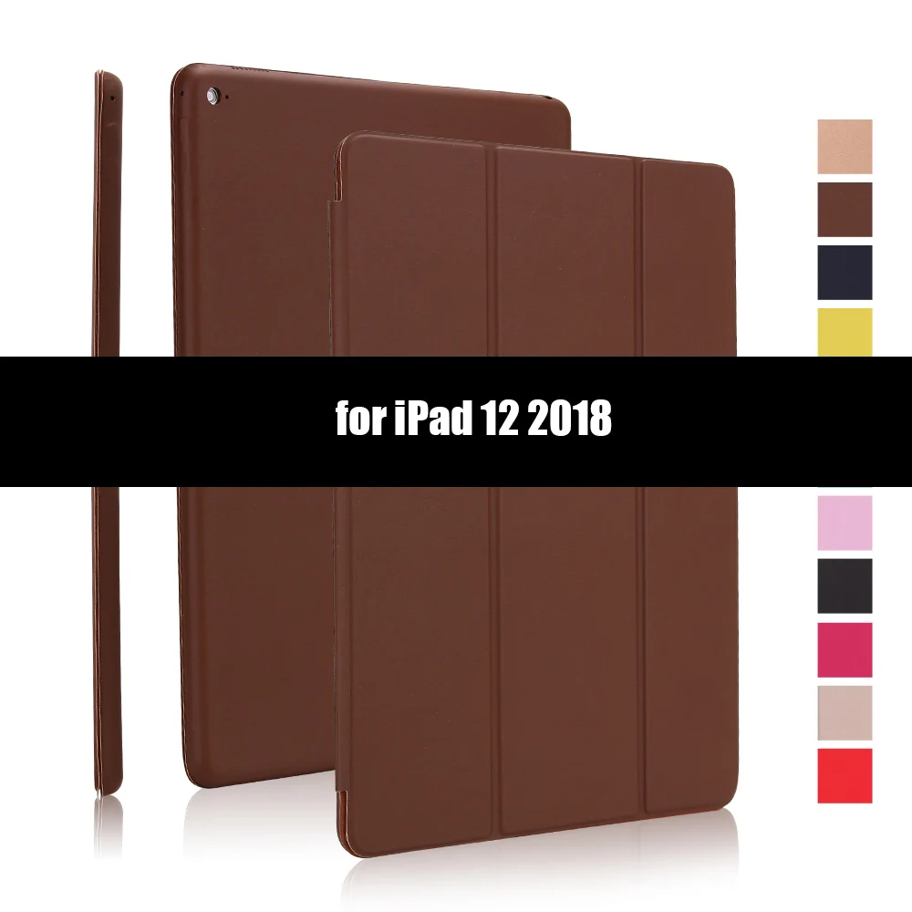 Brown-2 Ультратонкий умный чехол для iPad Pro 12,9, складной чехол-книжка из искусственной кожи s для iPad Pro 12,9 Pro 11 12,9 - Цвет: Brown-2
